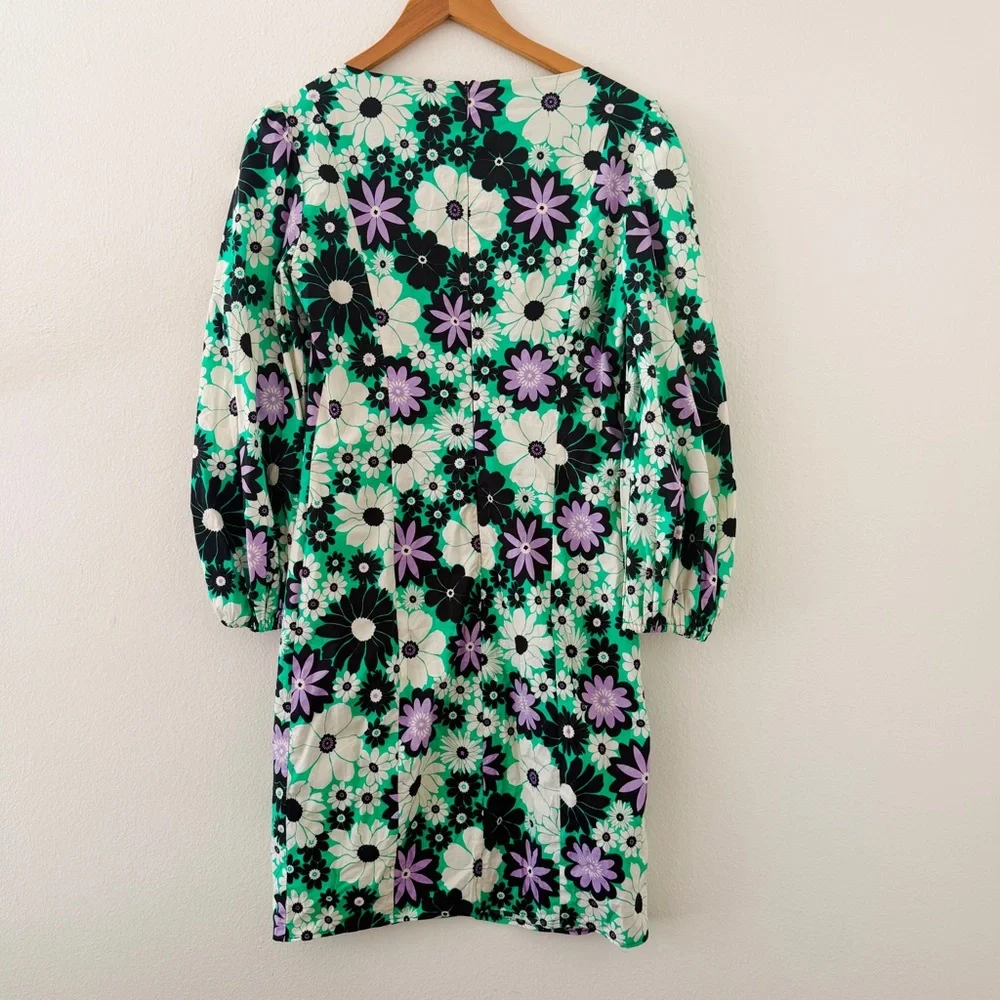 Alexia Admor Sammie Dress Floral Hippie 60s Retro Long Sleeve - Picture 6 of 6